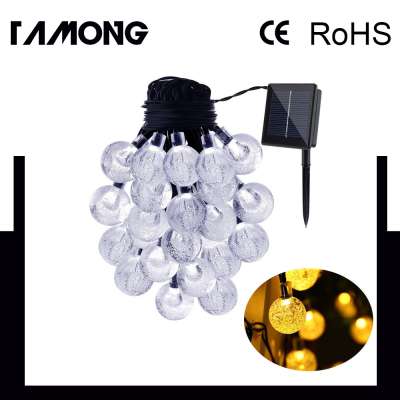 Hot Sale Solar Powered Globe String Lights 30 LED Crystal Ball Christmas Fairy LED String Light for Outdoor Xmas Tree Garden