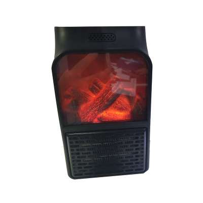 Fireplace Space Portable Mini Ceramic 3D Heater Desktop Electric Plug-In 600W Wall Warm Fan Heater With Remote Control